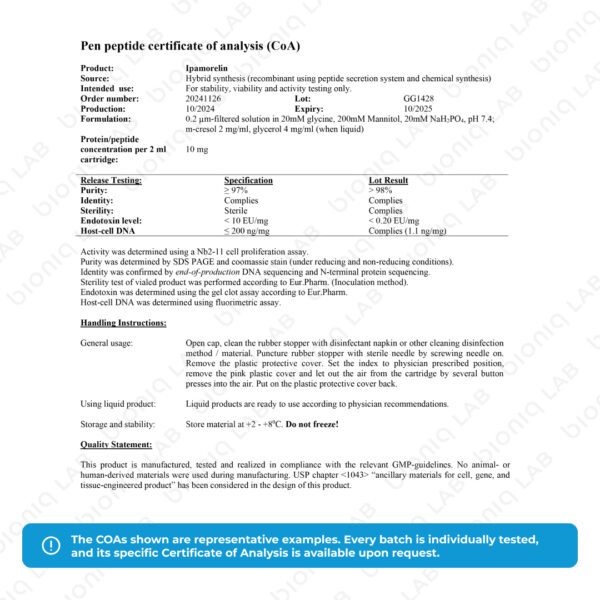 Ipamorelin | 15mg Peptide Pen – Bioniq Lab